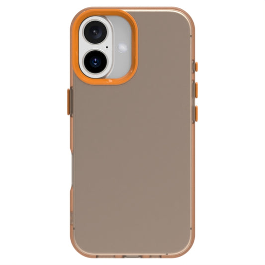 For iPhone 16 Candy PC Hybrid TPU Shockproof Phone Case(Orange) by buy2fix
