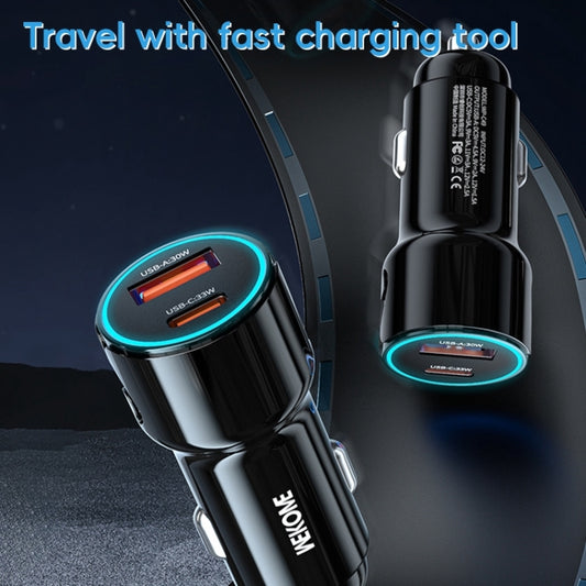WEKOME WP-C49 Pop Digital Series USB, USB-C / Type-C 63W Fast Car Charger(Tarnish) by WK