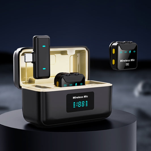 SX23 1 TX + 2 RX Lavalier Wireless Microphone with Digital Charging Box(8 Pin) by buy2fix