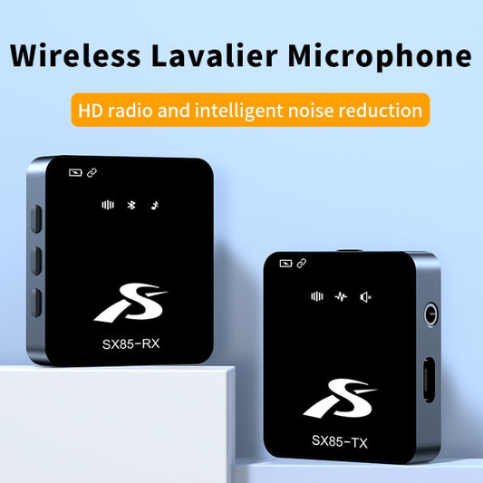 SX85 1 TX + 2 RX Square Smart Noise Reduction Lavalier Wireless Microphone(Type-C) by buy2fix