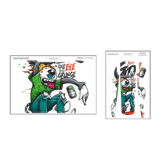 For DJI Neo Drone Body Remote Control Protective Sticker(Grunge Eyes) by Sunnylife