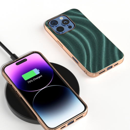 For iPhone 16 Pro Max Nano Electroplating Galactic Pattern Protective Phone Case(Green) by buy2fix