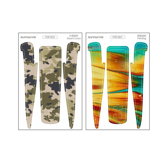 For DJI Neo 2pcs Combo Drone Body Protective Stickers(Desert Camo + Painting) by Sunnylife