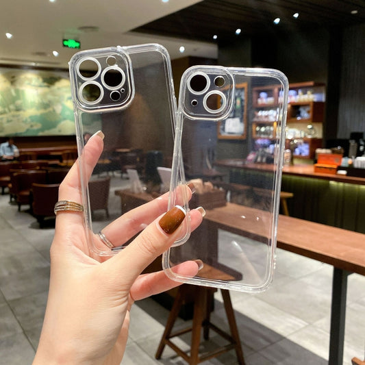 For iPhone 16 Plus Angel Eye Straight Edge Full Cover TPU Phone Case(Transparent) by buy2fix