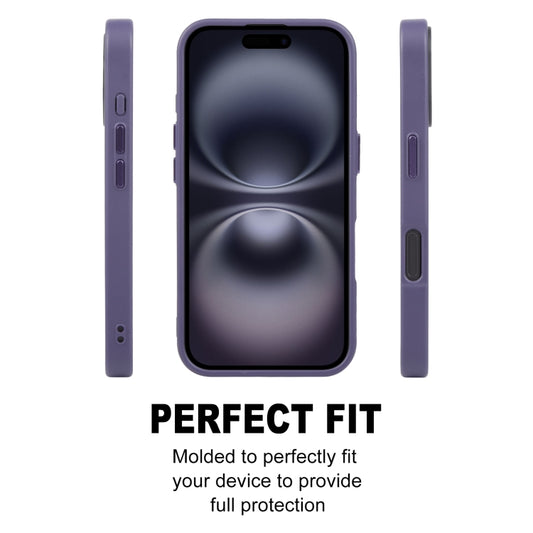For iPhone 16 Plus GEBEI Skin Feel MagSafe Magnetic Phone Case(Purple) by GEBEI