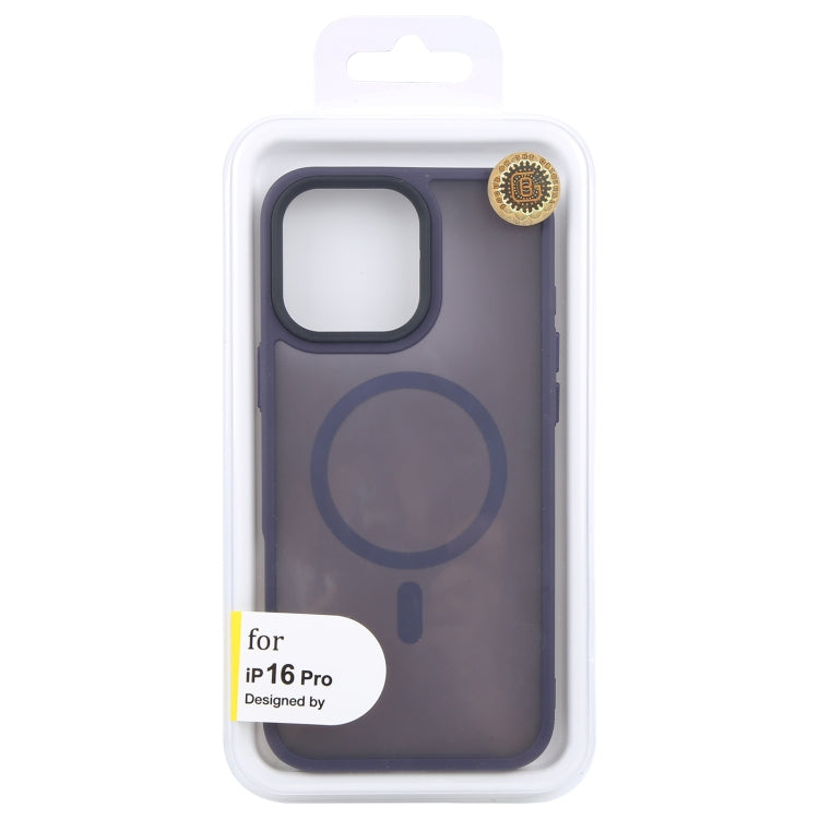 For iPhone 16 Pro GEBEI Skin Feel MagSafe Magnetic Phone Case(Purple) by GEBEI