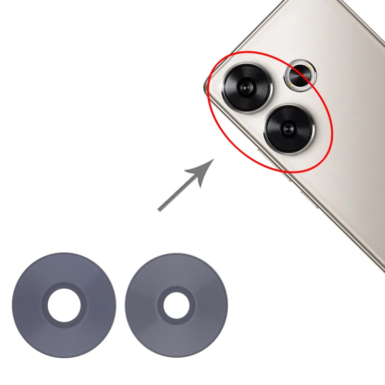 For Xiaomi Poco F6 10pcs Back Camera Lens by buy2fix