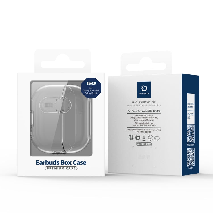 For Samsung Galaxy Buds3 / 3 Pro DUX DUCIS SECI Series Earbuds Box Protective Case(Clear Black) by DUX DUCIS
