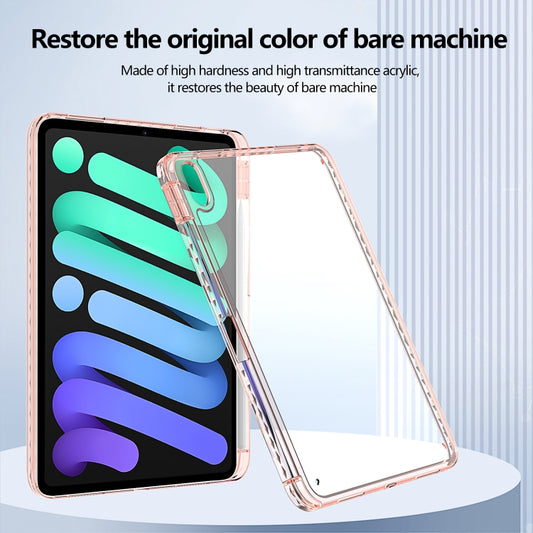 For iPad Pro 13 2025 / 2024 Acrylic Hybrid TPU Tablet Case with Pen Slot(Pink) by buy2fix