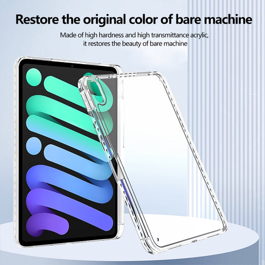 For iPad Air 11 2025 / 2024 / 2022 10.9 Acrylic Hybrid TPU Tablet Case with Pen Slot(Transparent) by buy2fix