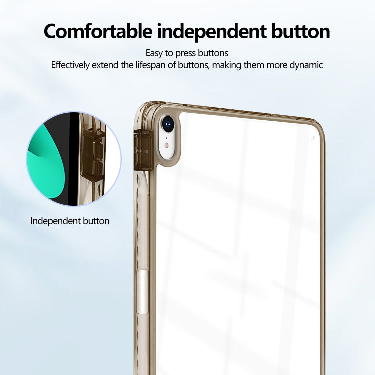 For iPad Pro 11 2025 / 2024 Acrylic Hybrid TPU Tablet Case with Pen Slot(Black) by buy2fix