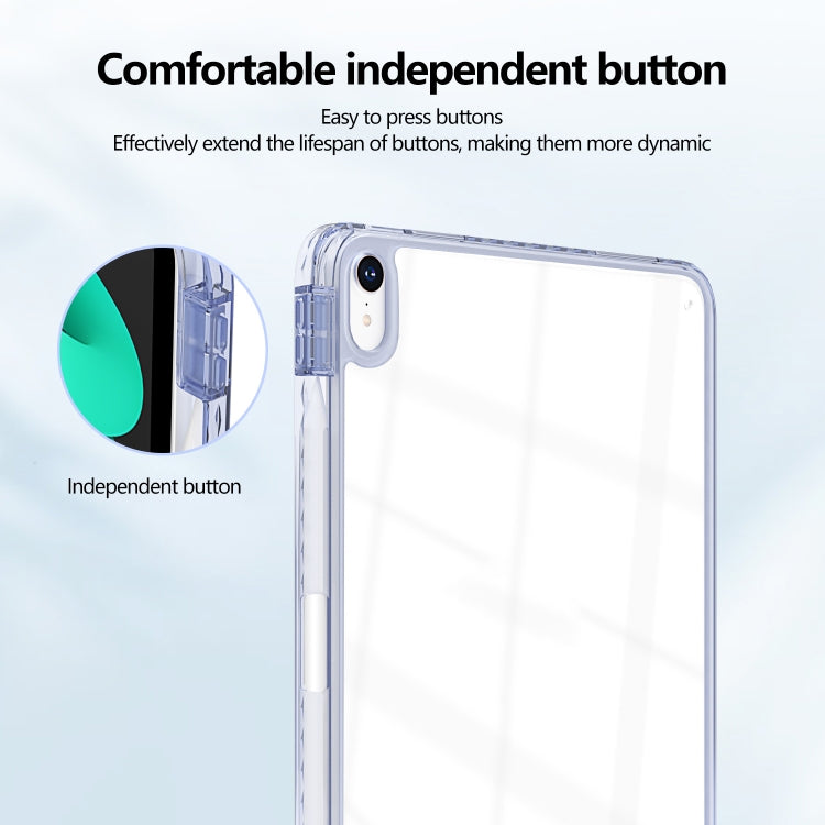 For iPad Pro 11 2025 / 2024 Acrylic Hybrid TPU Tablet Case with Pen Slot(Lavender) by buy2fix