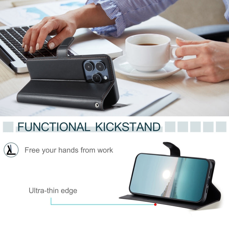 For iPhone 16 Pro Voltage Ultra-thin Dot Leather Phone Case(Black) by buy2fix