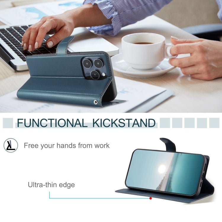 For iPhone 16 Pro Voltage Ultra-thin Dot Leather Phone Case(Blue) by buy2fix