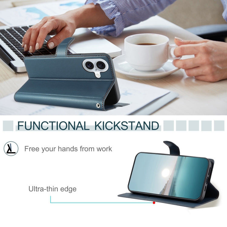 For iPhone 16 Voltage Ultra-thin Dot Leather Phone Case(Blue) by buy2fix