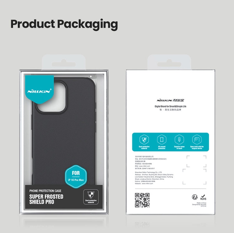 For iPhone 16 Pro NILLKIN Frosted Shield Pro PC + TPU Phone Case(Green) by NILLKIN