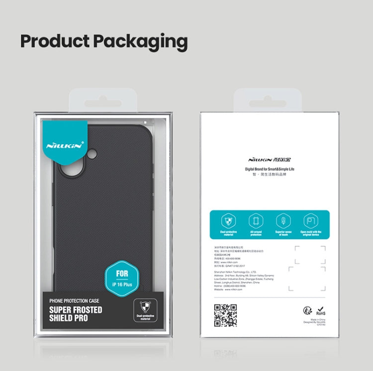 For iPhone 16 NILLKIN Frosted Shield Pro PC + TPU Phone Case(Green) by NILLKIN