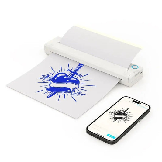 A41 203DPI Portable Tattoo Printer Office Study Bluetooth HD Thermal Printer(White) by buy2fix