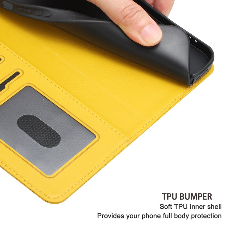 For Samsung Galaxy S25+ 5G Floral Embossed Pattern Leather Phone Case(Yellow) by buy2fix