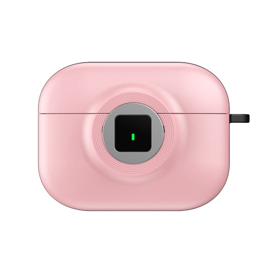 For AirPods Pro Camera Series PC + TPU Headset Shockproof Carbon Fibre Case(Pink) by buy2fix