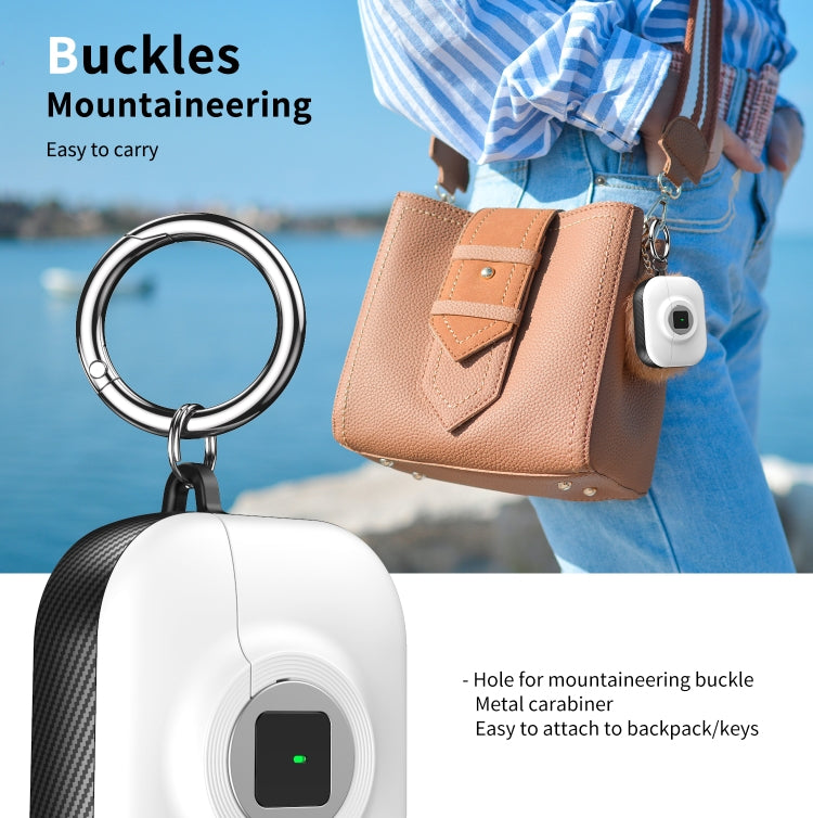 For AirPods 3 Camera Series PC + TPU Headset Shockproof Carbon Fibre Case(White) by buy2fix