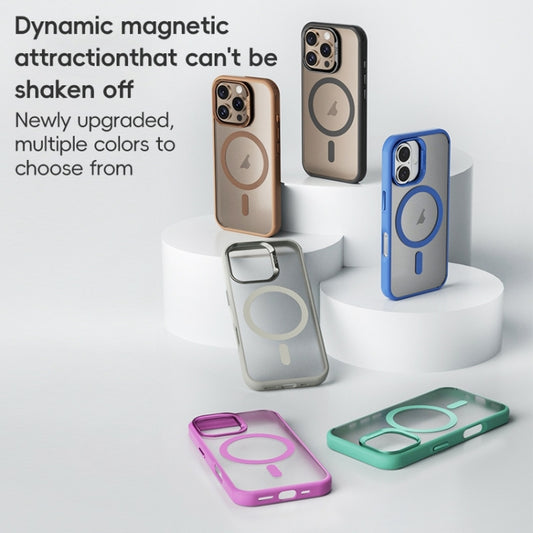 For iPhone 16 Pro ZGA Magsafe Frosted PC Hybrid TPU Phone Case(Grey) by ZGA