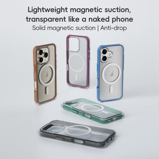 For iPhone 16 Pro ZGA Colorful Airbag Magsafe PC Hybrid TPU Phone Case(Grey) by ZGA