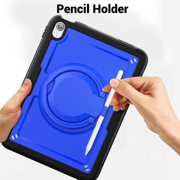 For iPad 2025 / 2022 Honeycomb Hybrid Tablet Case with Handle Holder & Strap(Dark Blue) - iPad 2025 / 2022 Cases by buy2fix | Online Shopping UK | buy2fix
