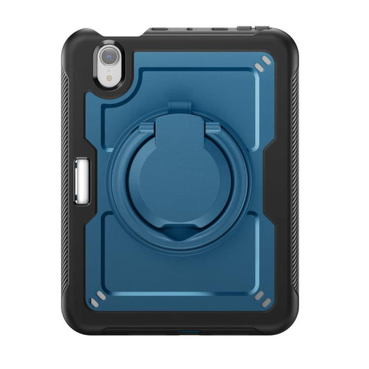 For iPad mini 2024 / mini 6 Honeycomb Hybrid Tablet Case with Handle Holder & Strap(Navy Blue) - iPad mini 2024 Cases by buy2fix | Online Shopping UK | buy2fix