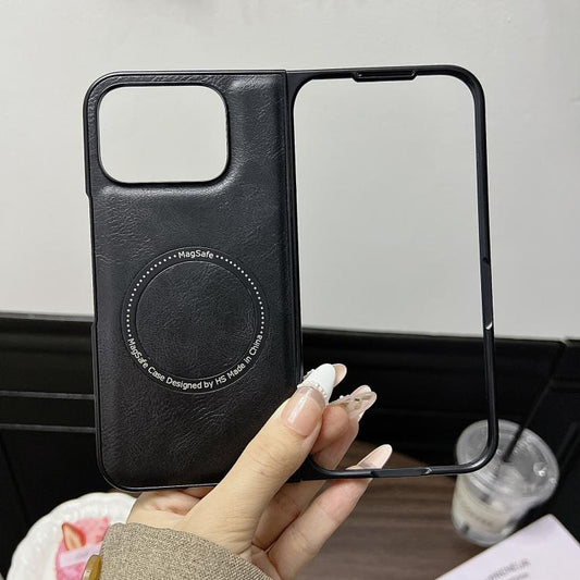 For Google Pixel 9 Pro Fold Crazy Horse Pattern Leather MagSafe Magnetic Phone Case(Black) by buy2fix