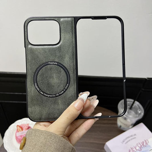 For Google Pixel 9 Pro Fold Crazy Horse Pattern Leather MagSafe Magnetic Phone Case(Green) by buy2fix