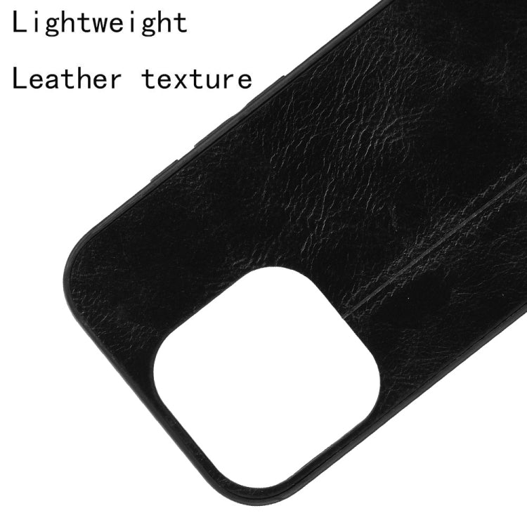 For iPhone 16 Pro Max Cow Pattern Sewing Back Cover Phone Case(Black) by buy2fix