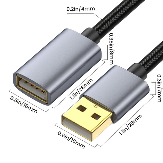 USB2.0 A Male to A Female Extension Data Charging Cable, Length:3m by buy2fix