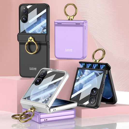 For Xiaomi Mix Flip GKK Integrated Magnetic Hinged Flip Case with Ring Holder(Purple) by GKK