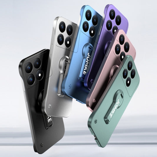 For Redmi K70 Baking Varnish 360 Rotate Holder No Frame PC Phone Case(Silver) by buy2fix