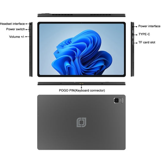 Jumper EZpad V12 Pro Tablet PC, 12GB+512GB, No Keyboard, 12 inch Windows 11 Home OS Intel Twin Lake N150 Quad Core(US Plug) by jumper