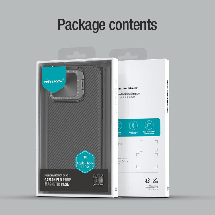 For iPhone 16 Pro NILLKIN CamShield Prop MagSafe Magnetic PC Phone Case(Black) by NILLKIN