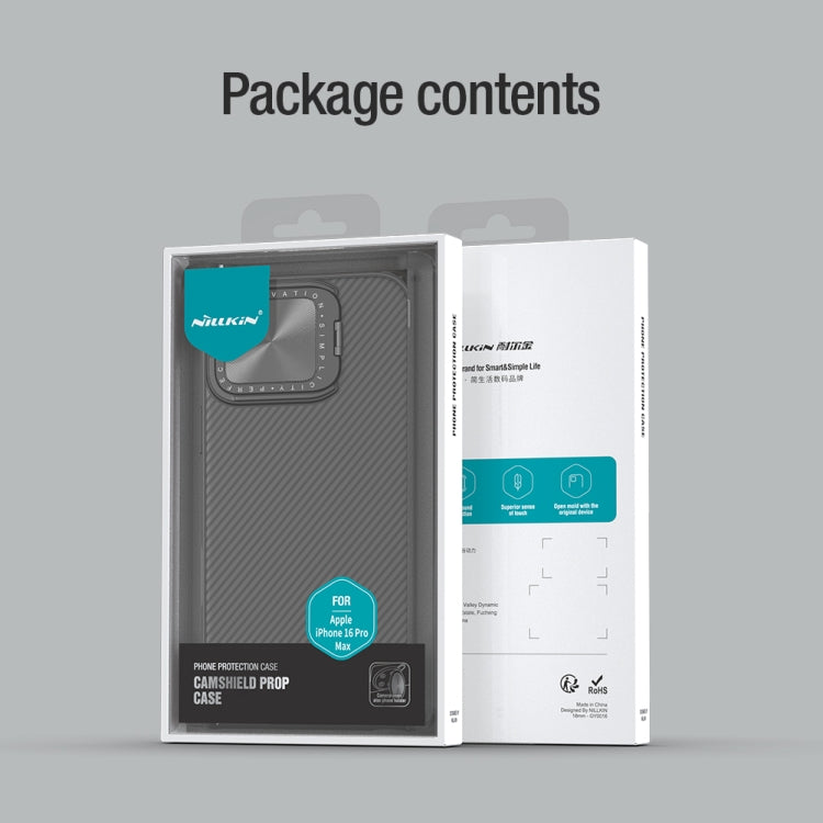 For iPhone 16 Pro NILLKIN Black Mirror Prop CD Texture Mirror Phone Case(Blue) by NILLKIN