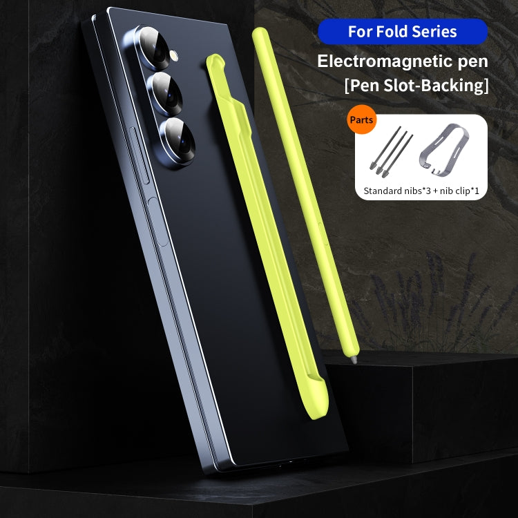 For Samsung Galaxy Z Fold6 / 5 / 4 / 3 Electromagnetic Stylus Pen with Pen Slot(Yellow Green) - Stylus Pen by buy2fix | Online Shopping UK | buy2fix