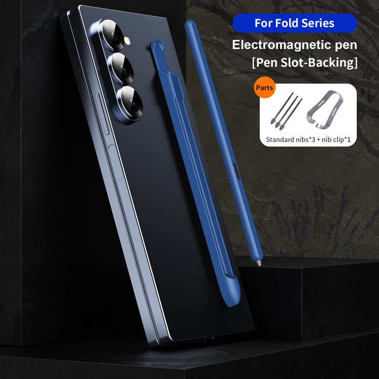 For Samsung Galaxy Z Fold6 / 5 / 4 / 3 Electromagnetic Stylus Pen with Pen Slot(Blue) - Stylus Pen by buy2fix | Online Shopping UK | buy2fix