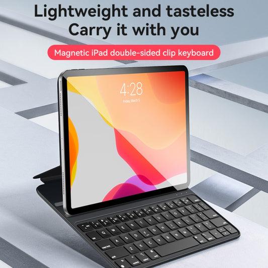 For iPad 10th Gen 10.9 2022 Yesido Dual-sided Clip Magnetic Keyboard Leather Case(Black) by Yesido