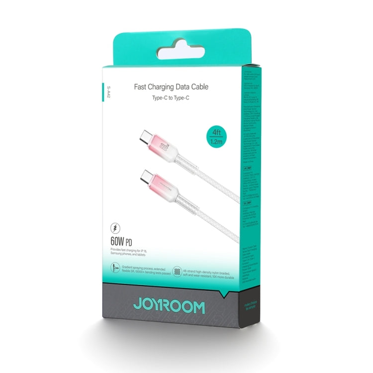 JOYROOM S-A42 Crystal Clear Series Fast Charging Data Cable, Type-C to Type-C Cable, Length: 1.2m(White) by JOYROOM