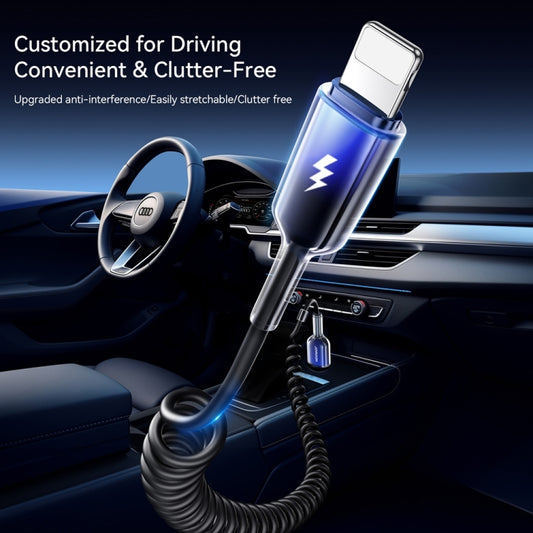 JOYROOM S-A43 3A USB to 8 Pin Coiled Fast Charging Data Cable, Length:1.5m(Black) by JOYROOM