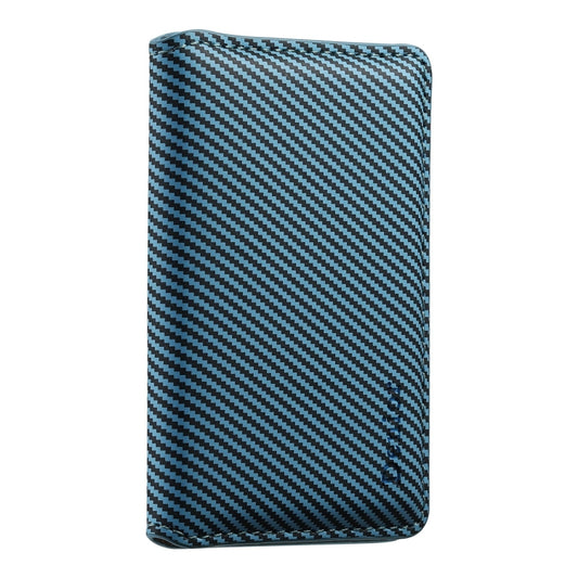 Denior V13 Magsafe Wallet Carbon Fiber Texture Leather Magnetic Card Holder Bag(Blue) by Denior