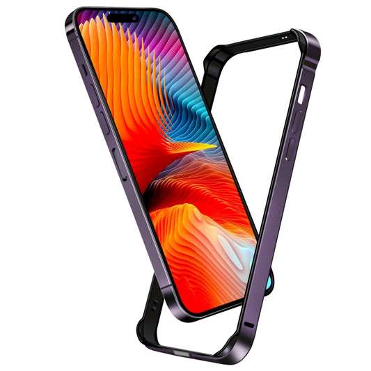 For iPhone 16 Pro TPU + Aluminum Alloy Frame Phone Case(Silver) by buy2fix