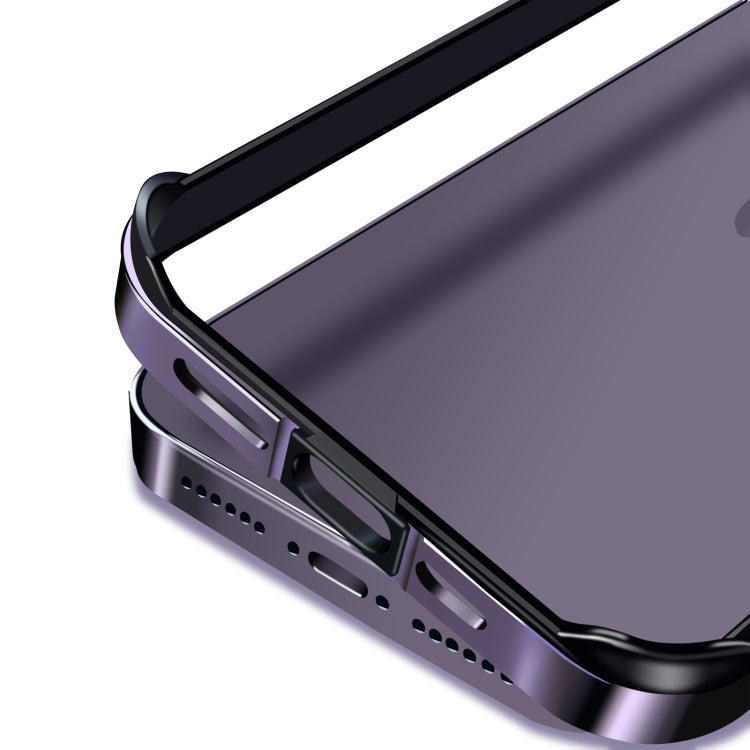 For iPhone 16 Plus TPU + Aluminum Alloy Frame Phone Case(Silver) by buy2fix