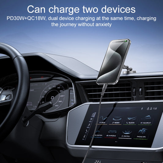 Yesido Y68 PD30W Type-C + QC18W USB Zinc Alloy Mini Car Charger(Metal Grey) by Yesido