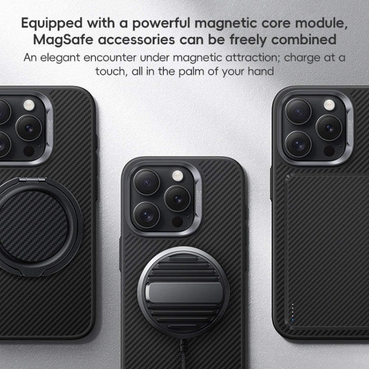 For iPhone 16 Benks MagSafe Kevlar Fiber Ultra-thin Shockproof Phone Case(Black) by Benks