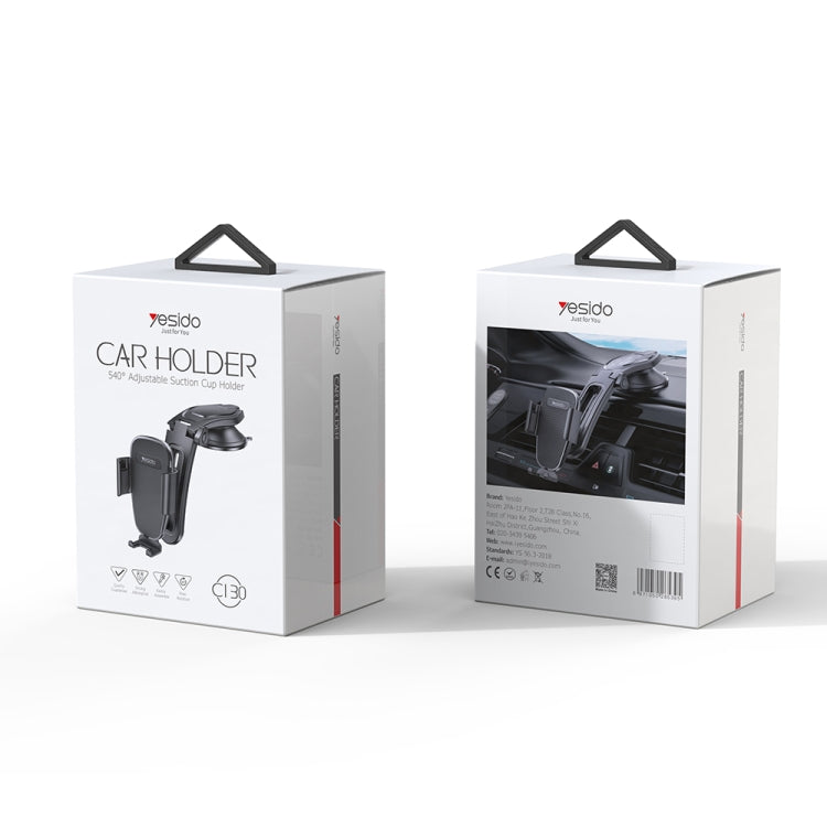 Yesido C130 Car Dashboard Suction Cup Type Mobile Phone Holder(Black) by Yesido