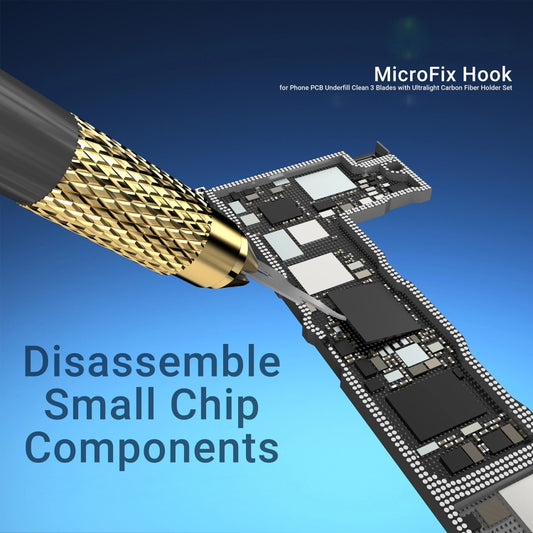 2UUL DA12 MicroFix Hook Phone PCB Clean with Ultralight Carbon Fiber Holder Set by 2UUL